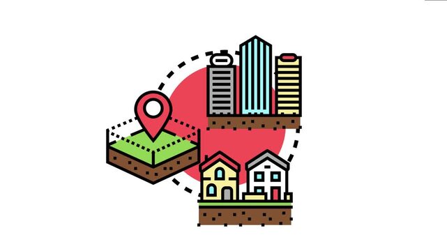 Land parcel zoning and ordinances define building regulations, urban planning, and development rules for residential, commercial, and industrial areas, impacting property usage