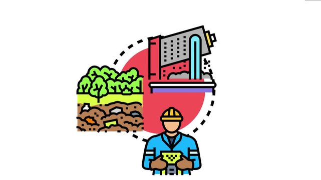 Manufacturing plant manager implementing a waste management program and ensuring environmental protection through recycling and pollution prevention, avoiding landfills