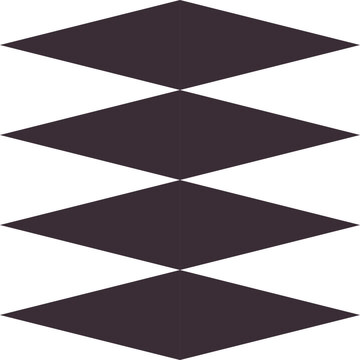 Dark grey rhombus shapes repeating vertically create a modern graphic design