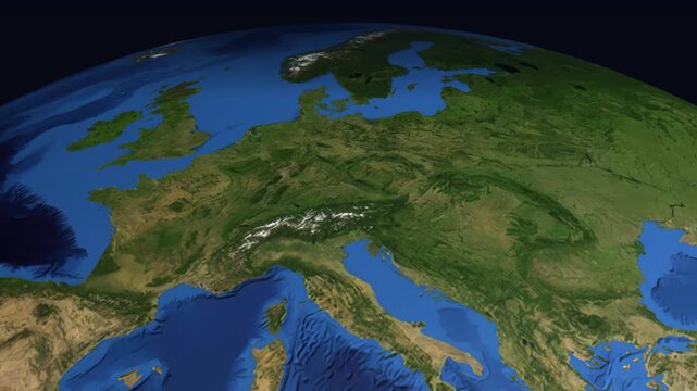 Animated Flight Path Map from Paris France to Los Angeles USA