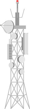 Communication tower transmitting data and cellular network signals