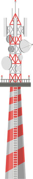 Tall antenna tower infrastructure providing wireless communication for cellular phones and internet