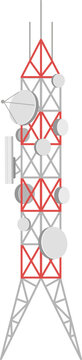 Tall telecommunication tower supporting antennas for cellular and broadcast connectivity