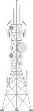 Communication tower providing wireless signal transmission for various telecommunication services