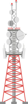 Communication tower providing wireless signal transmission and network connectivity