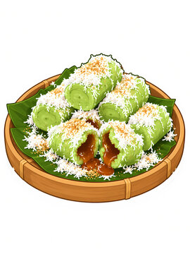 putu the traditional cake of Indonesian