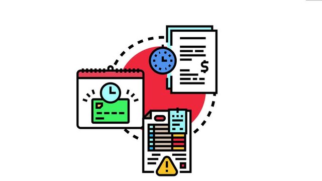 Financial process loan or bill payment management, symbolizing the cancellation of overdue fees and extending payment deadlines