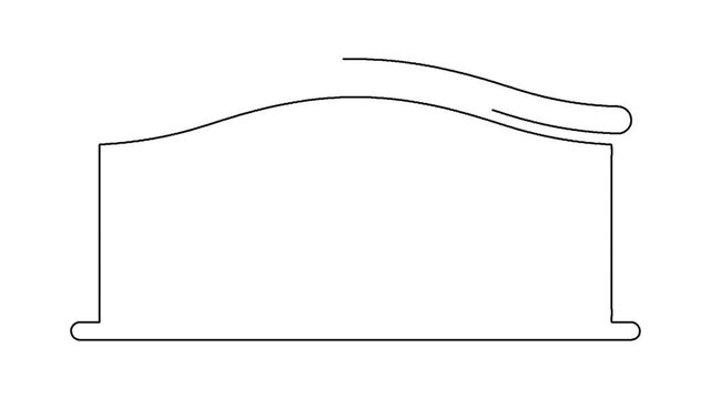 Bridge architecture drawing animation in a simple outline style.