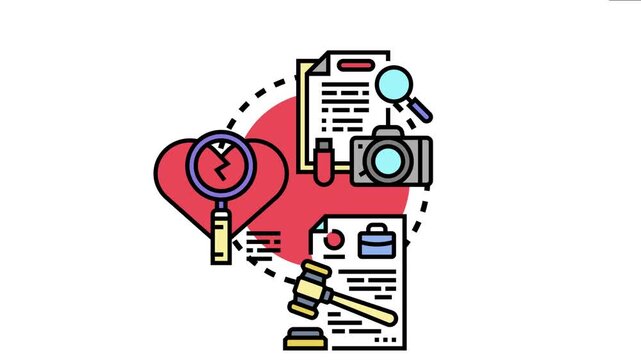 Law enforcement evidence paperwork concept showing documentation, investigation, and legal processes for recording facts, gathering data, and preparing for court proceedings