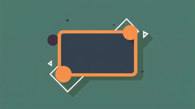 Minimalist animated graphic with rectangle and triangles