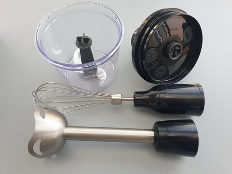 Hand Blender Attachments Set with Chopper and Whisk for Kitchen