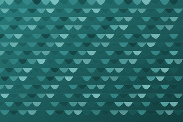 Graceful teal fish scale pattern background with overlapping scallop shapes. Great for mermaid and ocean themed designs.  © Selvina
