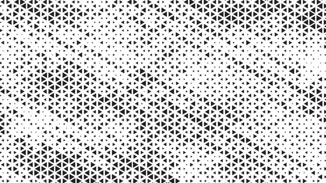 Triangle Shapes Vector Abstract Geometric Technology Oscillation Wave Isolated on Light Background. Halftone Triangular Retro Simple Pattern. Minimal 80s Style Dynamic Tech Wallpaper