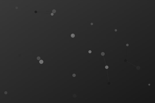 Scientific charcoal molecular structure background with connected atom nodes. Ideal for tech, science and education designs.
