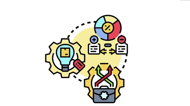 Lean workflow mapping outlining efficient strategies for business process optimization, improving productivity, and achieving cost reduction through strategic planning