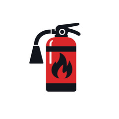 Obraz premium Industrial Fire Extinguisher Vector Icon