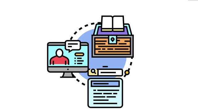 Learning creator developing educational content, generating ideas for courses, and researching information for online teaching and digital publishing