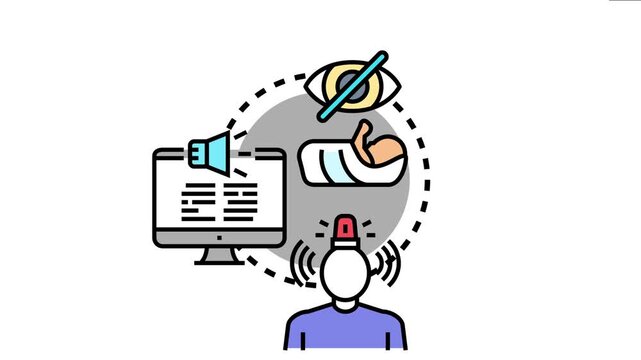 Learning difficulties concept a range of challenges, including visual impairment, hearing issues, communication barriers, and neurodevelopmental disorders impacting a child