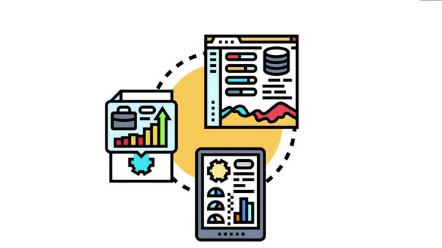 Learning management dashboard concept displaying educational data, progress tracking, and online course administration across various digital devices