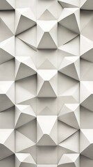 Obraz premium Abstract geometric 3D background with seamless cube pattern in light gray tones