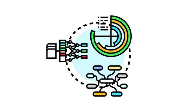 Education specialists developing a relevant learning pathway concept using data analysis and strategic planning for personalized knowledge acquisition and skill development