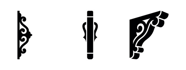 Decorative Shelf Bracket and Wall Support Icons © Lili