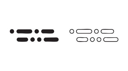 black silhouette with line art vector pair icon © Shamsul
