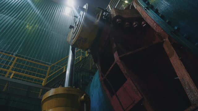 Renewable hydropower hydraulic actuator turbine control mechanism clean energy infrastructure, industrial automation, hydroelectric engineering and sustainable electricity generation.