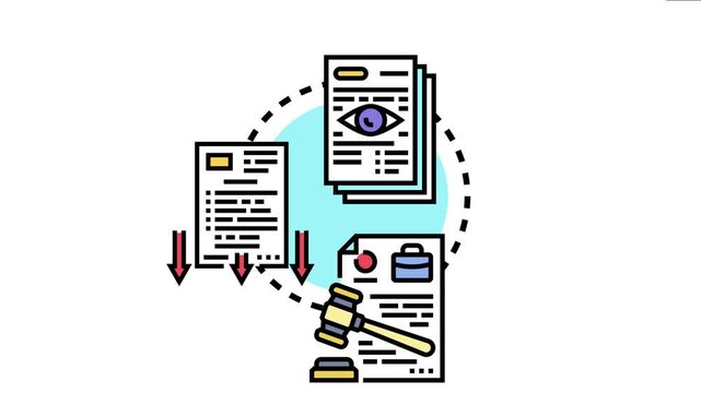 Legal document drafting process involving detailed review, scrutiny, approval, and finalization of official paperwork and legal acts for justice and court matters