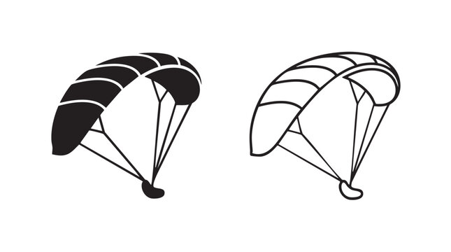 black silhouette with line art vector pair icon