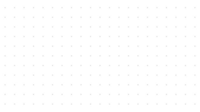 Minimalist white background with animated geometric grid morphing between cross and dot patterns