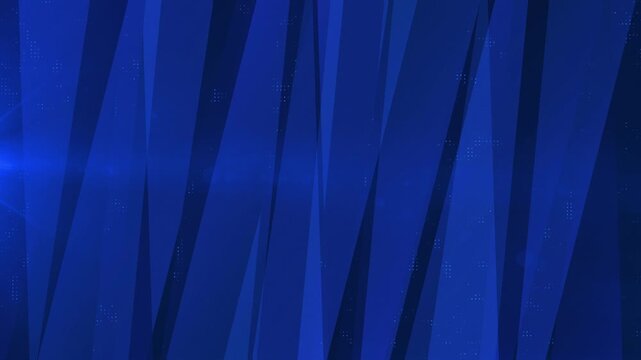 Abstract Blue Diagonal Geometric Shapes and Particles Loop Animation 4K.
