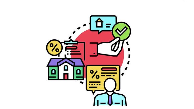 Lender approving a mortgage application, symbolizing the process of obtaining home financing, an agreement for buying real estate, and financial success in property ownership