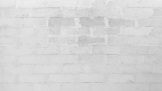 White brick wall texture background