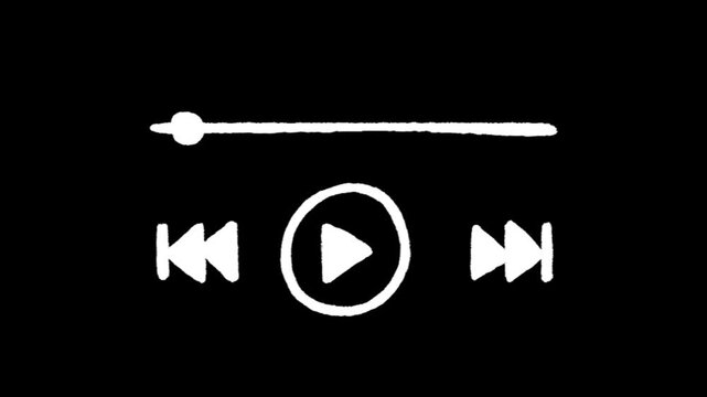 Play Pause icon play and pause music player button animation 