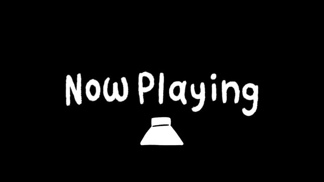 Now playing music icon doodle animation