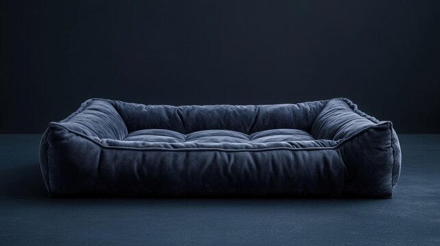 Dog Bed in Dark Room