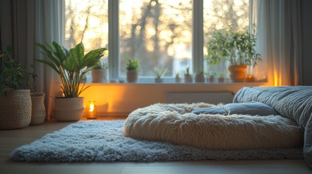 Cozy Bedroom with Plants