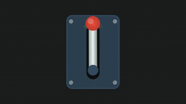 Flat Design Industrial Lever Switch Animation
