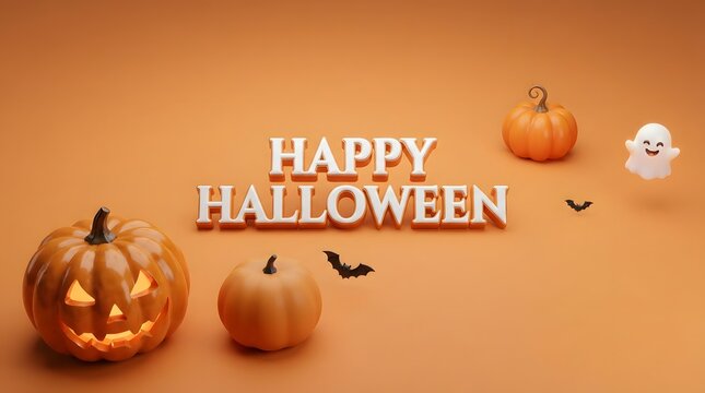 Celebrate the spooky season with vibrant pumpkins ghostly delights and a heartwarming 'happy halloween' greeting for all