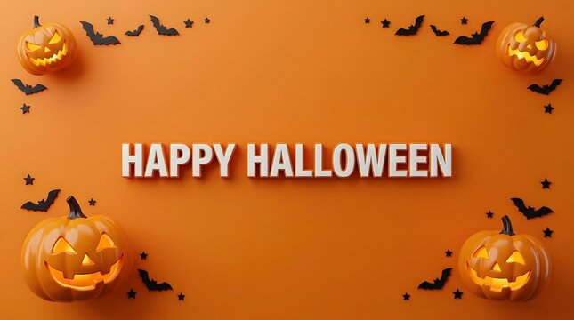 Celebrate the spooky season with a delightful happy halloween filled with pumpkins bats and a touch of eerie magic