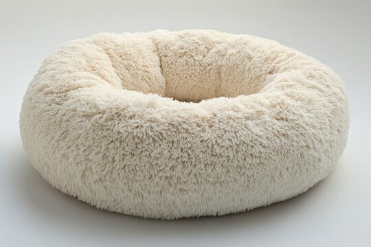 Fluffy White Pet Bed