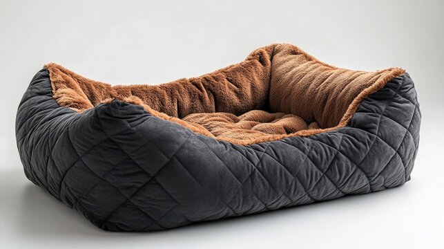 Pet Bed with Brown Interior