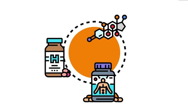 Lh glycoprotein hormone stimulating human body health and reproductive system, representing endocrine function, therapeutic treatment, and pharmacological science
