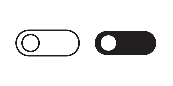 Switch icon flat outline in black