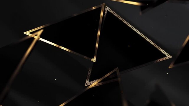 Dark geometric shapes shift across a black field. Brand presentation, event opener, and fashion promotion.