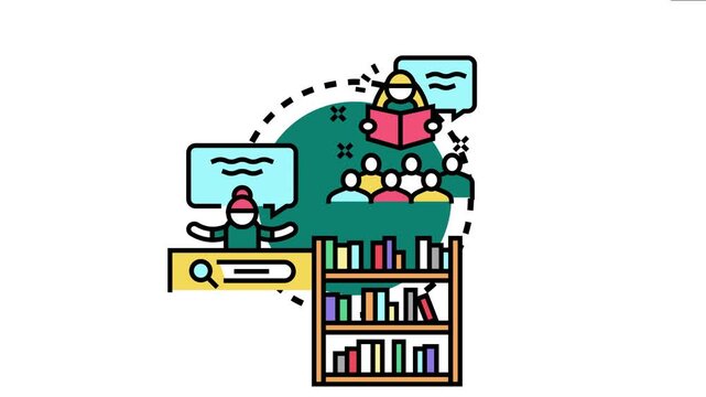 Library book return kiosk providing convenient access to educational resources, promoting reading, learning, and information sharing within a community setting