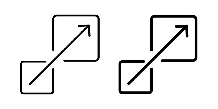 Scalability icon flat outline in black