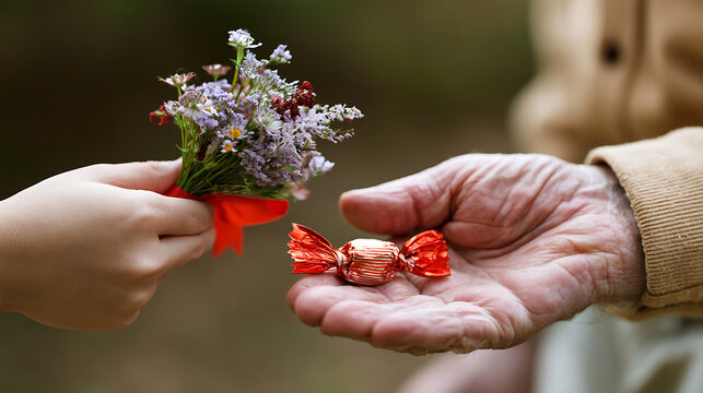 Gift exchange on Sweetest Day between a couple showing love and appreciation