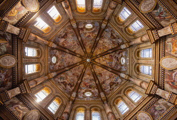 Crema cathedral dome displaying elaborate religious frescoes © Michael Niehaus